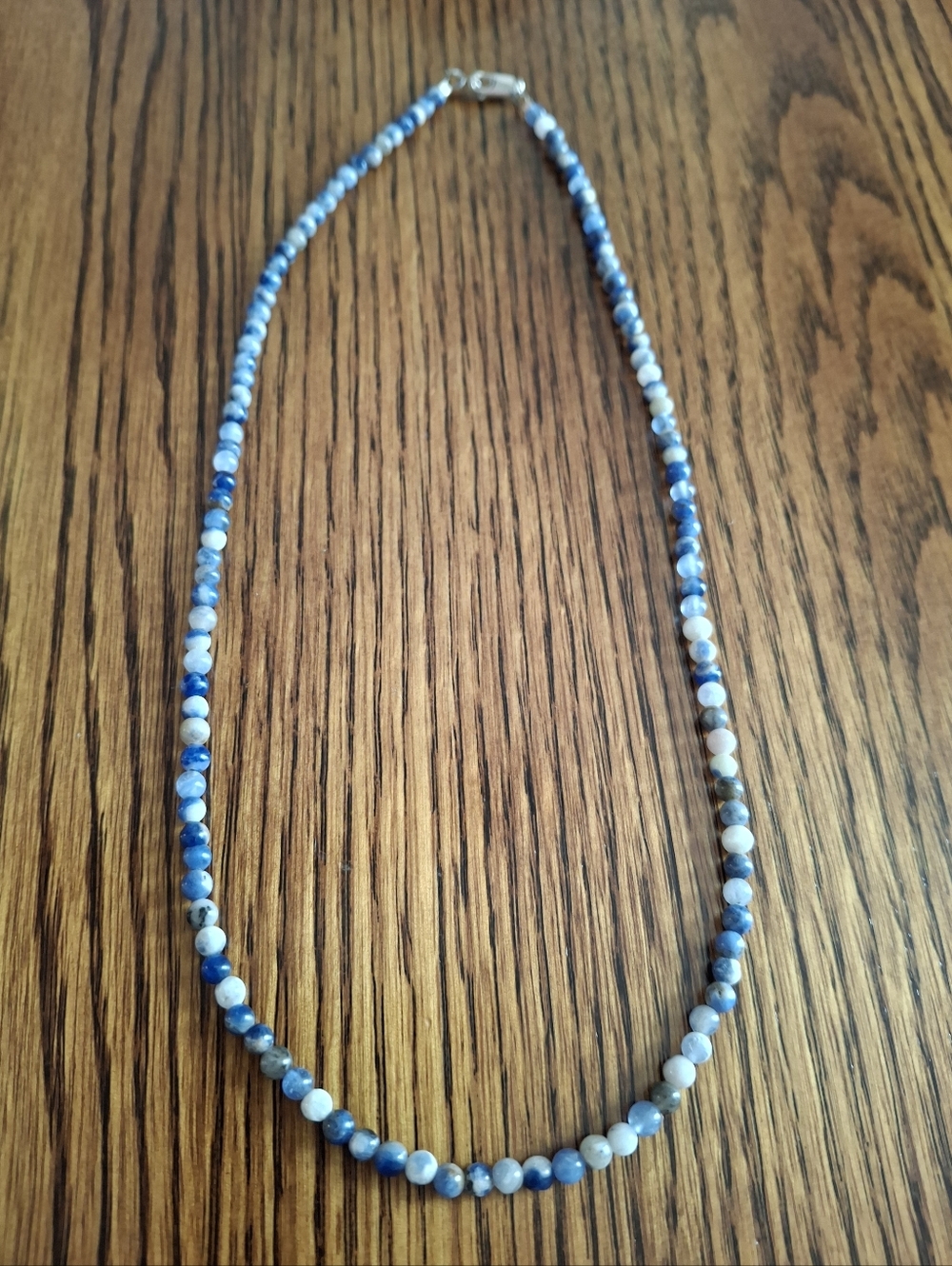 Necklace Blue Sodalite Natural Stones Sterling Silver 20"